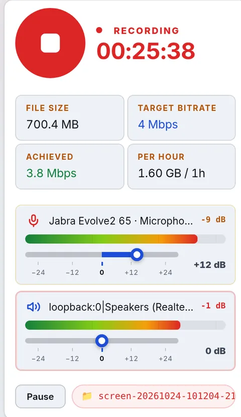 Recording with NVENC: file size, bitrate, levels