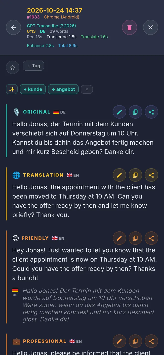 Original, Übersetzung und Stile