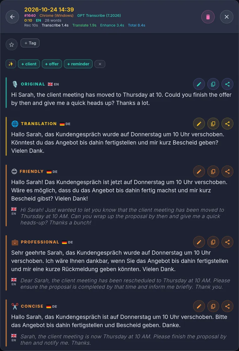 Original, translation and styles