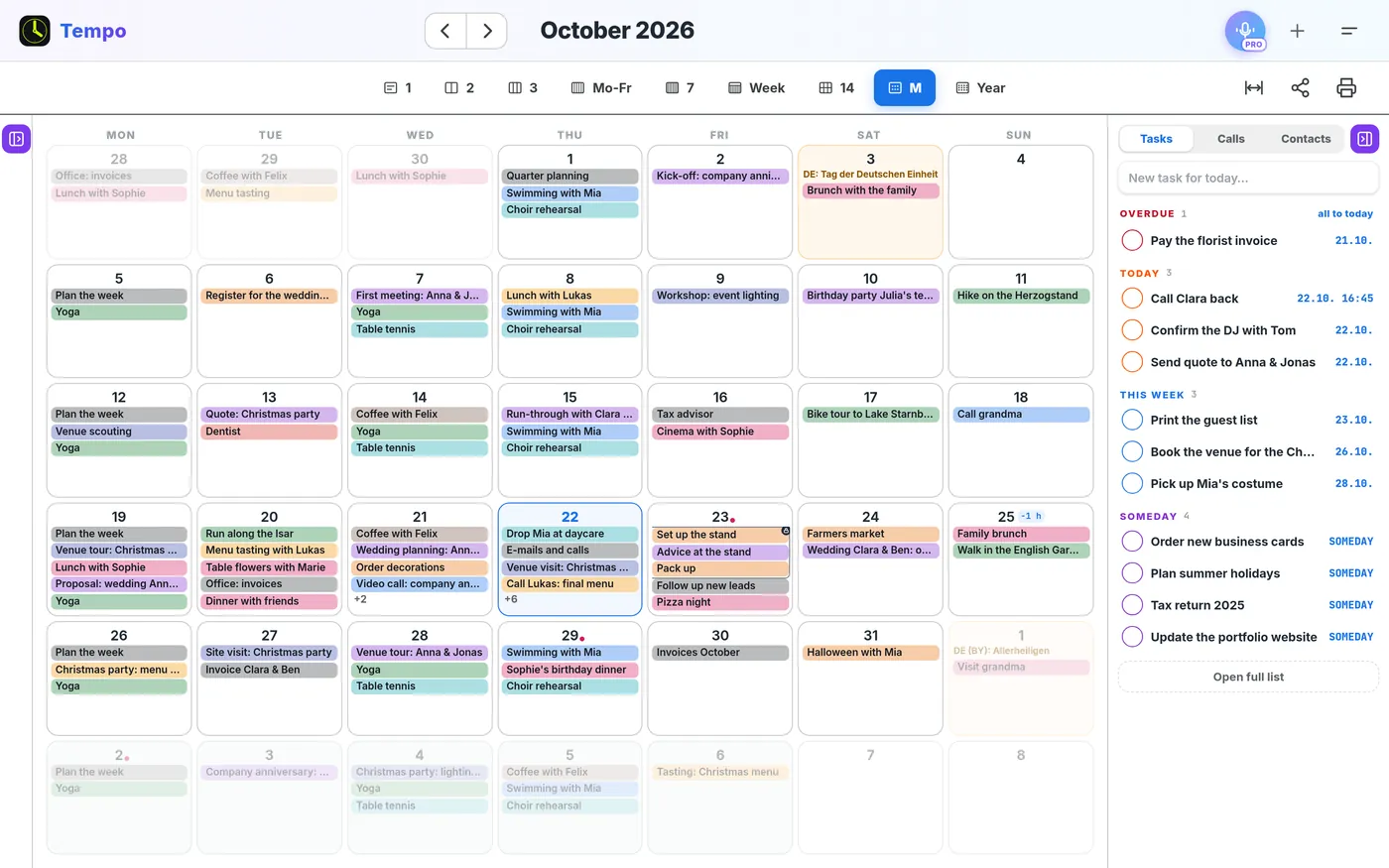 The whole month