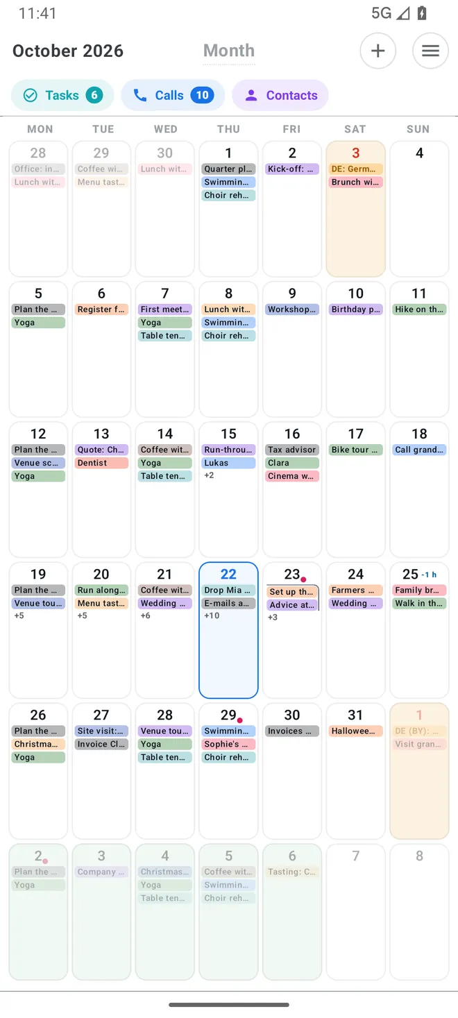 The whole month