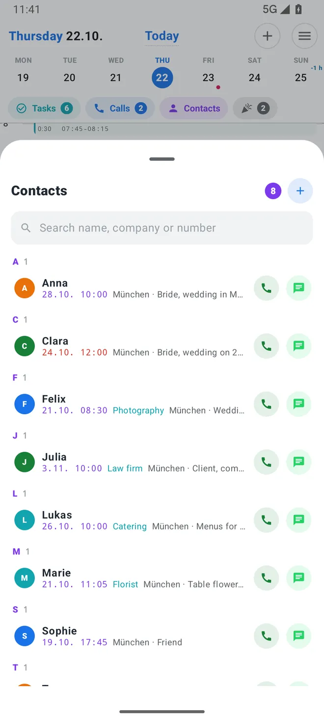 Your own address book